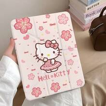1 件 Sanrio Hello Kitty 粉色樱花 iPad 保护套，温和可爱设计，Y 型折叠高透明亚克力平板电脑保护套，适用于 11 英寸 iPad Pro M4/13 英寸 iPad Pro M4/iPad 第 10 代/MatePad Pro/Pad 5/6，一体式 PU 皮革，带自动睡眠/唤醒功能，防震防刮屏幕保护膜，带笔槽和防弯曲设计。 - 彩色 - 查看 5
