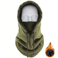 1Pc New Quality Cycling Cap Ski Balaclava Winter Windproof Cap Outdoor Hood Cap Cold Padded Hood Beanies Plush Warm Hat Suitable For Cycling, Outdoor Off-Road, Hiking