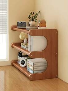 1 Piece Bamboo Storage Rack With Stylish Lacquered Design Multi-Tier Bamboo Countertop Display Rack - Great For Storing Cups, Books And Spices - Great For Kitchen, Living Room Or Office Decor, Office Organization | Modern Bookshelf Designs | Durable Bamboo Bookshelf, Bamboo Bookshelf