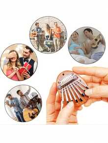 Kalimba de 8 notas de alta calidad: Piano de dedo, adecuado para fiestas y regalos, piano de pulgar de madera portátil para principiantes