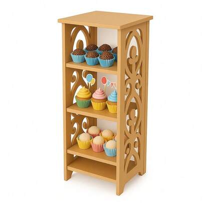 Prateleira Arabesco MDF Cru Porta Docinhos Lembrancinhas Decoração Festa Aniversário Casamento 90 cm
