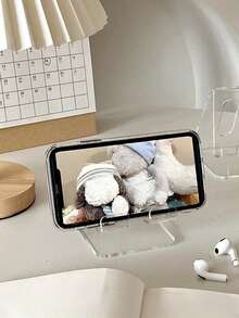 1pc Boxed Multi-Piece Desk Phone Stand, Colorful, Creative Decor, Convenient Charging, Non-Slip Design, Suitable For Multiple Scenarios - Two Transparent Colors - View 3