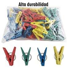 Pinzas Para Tender Ropa Colgar Lavanderia De Plastico - Multicolor - Ver 4