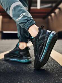 Nuevas zapatillas deportivas para hombre.Zapatos para correr al aire libre para hombres.Zapatos de malla transpirable para hombre., Estilo Moderno, Malla Transpirable, Cojín de Aire para Absorción de Impactos, Antideslizantes y Duraderos - Azul - Ver 6