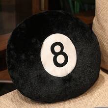 Simulation Black Eight Pillow Black 8 Plush Cushion Home Living Room Bedroom Decoration Halloween, Christmas Party Ornaments Decorative Pillow - 多色 - 查看 11
