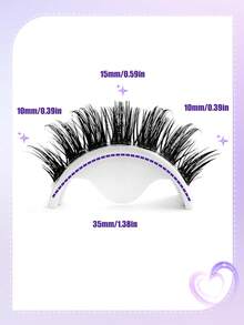 Rikuaild 10 Pairs Full Set Eyelashes, Russian Style Strip Lashes, D Curl Transparent Band Faux Mink Lashes, Enlarging Eyes, Thick & Fluffy Natural Lashes, Lash Extension, Travel Makeup Essential, Reusable Dramatic Lash Look - 俄羅斯條狀假睫毛 - 查看 5