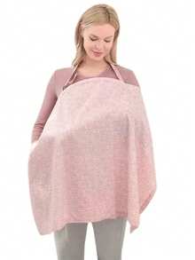 1pc Pink Multifunctional Breathable Nursing Cover/Feeding Apron/Privacy Dress/Multi-Use Shawl/Summer Outdoor Sunscreen Clothes - Pink - View 7