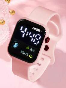 4pcs/Set Unisex Sports Couple Watches, Valentine's Day Gift, LED Digital Luminous Watches, Black/White/Pink/Blue Color Options, Suitable For Holiday Gifts, Valentine's Day Gifts, Gifts For Friends