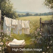 1 幅带框/无框农舍洗衣日墙壁艺术复古海报帆布印刷仿古乡村风景乡村夏季装饰复古画适用于宿舍、公寓、客厅、卧室、现代家居装饰 - 彩色 - 查看 6