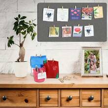 10/50pcs 2.54cm Natural Wooden Mini Clothespins With Rope, Mini Clothes Pegs For Photos, Crafts, Artworks, Cocktails(Without A Rope) - Wood Color - View 3