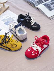 Children's Shoes, Boys' Casual Breathable Sneakers, New Spring/Autumn Versatile Middle/Big Kids Comfortable Trainers, Girls' Leisure Sports Shoes - Black - View 5