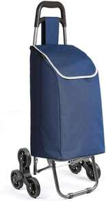 COSHANO Carro de la Compra Plegable con 6 Ruedas para Subir Escaleras, Carrito del Mercado, Bolsa Impermeable de 42L litros (Azul) - Azul - Ver 1