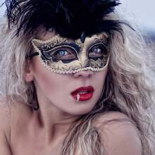 1 par de clips para labios con colmillos de vampiro, dientes de demonio, colmillos, de acero de titanio, sin costuras, anillos para labios, accesorios de Halloween