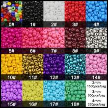 650/220 peças de contas de vidro tipo arroz de 2-4 mm em laca cozida de cor sólida, acessórios para joias de missangas DIY feitas à mão, materiais de artesanato - Contas de arroz pintadas - Ver 2