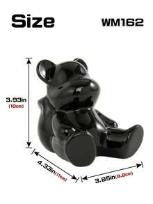 1 Peça Suporte para Escova de Dentes e Organizador de Maquiagem em Formato de Urso Cerâmico, Acessório de Banheiro Útil