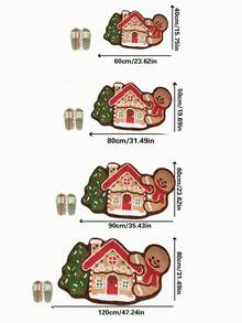 1 pezzo Tappeto decorativo natalizio in peluche a forma di omino di pan di zenzero, morbido e soffice tappeto da camera da letto o soggiorno, decorazione per la casa, lavabile