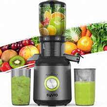 Syvio 3 Speed Centrifugal Juicer, Maximum Nutrient Retention Easy To Clean, Compact Design Suitable For Home Kitchens - Suitable For Fruits And Vegetables - The Ideal Choice For Health-Conscious Individuals And Fresh Juice Lovers, 301 Stainless Steel - Black - View 5