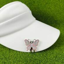 Marcador de bola de golf con clip magnético y diseño de mariposa de diamante - Accesorio de golf fácil de usar para marcar bolas en el green, regalo perfecto para golfistas