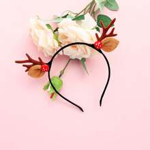 1 pieza - Diademas navideñas, diademas con estilo de cuernos de reno creativos, accesorios navideños, suministros para fiestas navideñas, los accesorios talla grande populares