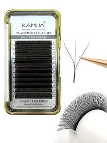 KAMUA Extensiones de pestañas con forma de trébol clásico fácil de abanico 3D 4D 5D Grosor 0.07D Rizo Pestañas suaves y ligeras Extensiones de volumen permanente Suministros profesionales para técnicos de pestañas