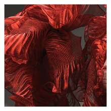 Tecido de Organza Degradê de Sereia com Bordas Franzidas, Material Decorativo