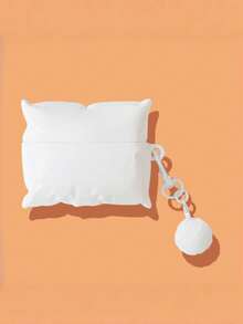 Cute Cartoon Silicone Pillow Earphone Case Protector Compatible With Apple Earphone Case 1/2/3/4/Pro/Pro2(Nd)/Pro(3rd) - White - View 1