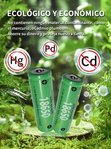 1/2/4/6/8pcs Baterías recargables de litio 18650 3.7V - 1200mAh,Recargable,Alto Rendimiento Y Voltaje Estable Ideal Para Dron En Particular, Linterna, Juguete, Radio, Control Remoto, Alarma, Timbre De Puerta,batería de litio. - 18650 - Ver 8