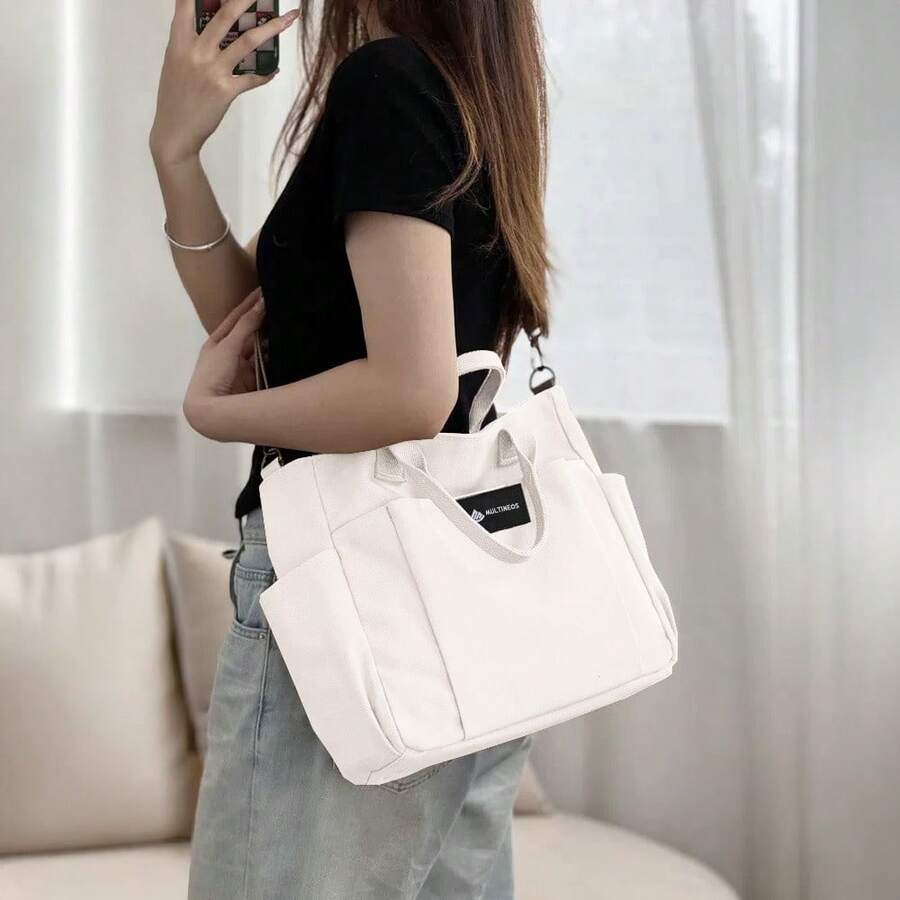 Multineos Comercial Large Crossbody Nylon Women's Bag For Men For Work And Study - 白色 - 查看 1