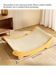 High-Quality Wooden Cat Scratching Post With Curved Cat Bed - Sturdy Furniture Protector, Durable Velvet Material, Easy Assembly, Space Saving Design, Including Replacement Pads & Claw Care Accessories - Essential For Indoor Cats - Multicolor - View 15