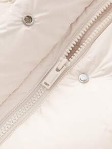 Balabala Girls Short Down Jacket, Winter Hooded Coat, Wind/Water/Snow Resistant, - Light Khaki - View 4