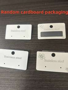 18 Pieces / 9 Pairs. Stainless Steel Heart-Shaped/Leaf-Shaped/Wing-Shaped Earrings. Various Styles Can Be Freely Combined. Suitable For Women's Daily Wear.