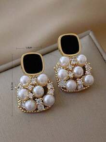 Andkiss Faux Pearl Decor Drop Earrings - Nhiều màu - Xem 3