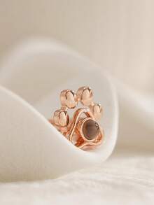 Customized Dog Paw Projection Ring, Pet Photo Ring, Pet Memorial Jewelry, Projection Jewelry, Puppy Photo Ring, Gift For Mom, Christmas Gift For Her - Rose Gold - View 9