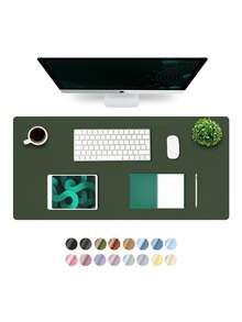 Protezione in pelle per scrivania da ufficio, tappetino da ufficio, tappetino mouse grande, tappetino in pelle PU antiscivolo e assorbente per inchiostro, tappetino per scrivania laptop, blocco note impermeabile per ufficio e casa