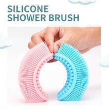 1 pezzo Spazzola esfoliante in silicone per il corpo, pratica spazzola da doccia per l'esfoliazione della schiena, rimuove lo sporco dalla schiena, spazzola multifunzione a doppia faccia