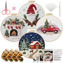 1/3 pièces Nouvelle série de motifs de Noël de haute qualité, Kits de broderie de Noël pour adultes, Kits de point de croix pour débutants, Kit de broderie pour débutants, Convient pour les décorations de Noël, les ornements de sapin de Noël, la décoration de la maison, Thanksgiving, la fête des récoltes, les décorations d'hiver, les cadeaux de vacances (10 styles disponibles, un style que vous aimerez)