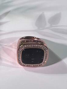 502# OLED-skärm Flerkanalig vibrationspåminnelse Tid Datum Larmfunktion Muslimsk islamisk bön Smart ring, Unisex elektronisk räknarring - Multifärgad - Visa 2