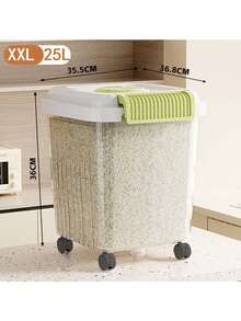 1pc米盒密封储物容器防虫收纳盒面粉家用储米桶米粮面桶碗柜防潮