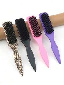 1pc Sharp Tailed Beard Brush, Men's Vintage Oil Head Styling Brush, Beard Brush, Slick Back Hair Brush For Sleek Ponytail Bun & Smoothing Baby Hairs, Edge Control - Backcombing & Teasing Hairbrush With Wide Rat Tail For Sectioning & Parting