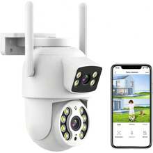 E EASYTAO Q29 Cámara de  Exterior, 2K 3MP Cámara Wifi de Doble Lente, Tris Home/ICSee APP, IP66 Impermeabile, con Audio Bidireccional, Detección de Movimiento, Visión Nocturna, Compatible Alexa - 2MP+2MP - Ver 4