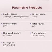 气压腿部按摩器有三种模式（全速、腿部和足部按压）、三种按压强度（强、中、弱），足部和小腿按摩，增强血液循环和肌肉放松，气压经络疏通器是馈赠亲朋好友的最佳礼物 - 黑色 - 查看 9