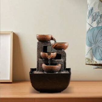 1 件 USB 供电水景、雕像、客厅、办公室和酒店的优雅装饰 - 放松身心、营造氛围的创意家庭礼物