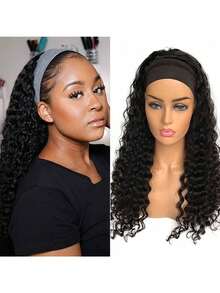 Black Hair Heat Resistant Chemical Fiber Wigs Daily Wear Women Wigs Sweet Cute Wigs Prom Party Wigs Natural Hair - màu đen - Xem 2