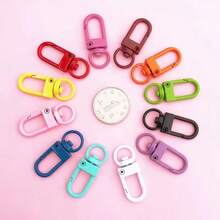 30 piezas/20 piezas/10 piezas/5 piezas Mosquetón de metal, Clip giratorio para llavero, Accesorios para hacer llaveros DIY, Conector para hacer joyas