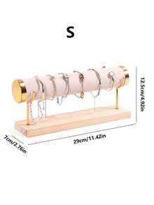 1 Piece Set Of White/Black/Beige/Pink/Green Solid Wood Velvet Gold Jewelry Rack Bracelet Display Rack Bracelet Display Rack Jewelry Display Rack