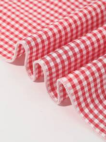 1 件复古格子头巾围巾，甜美风格女士发饰秋季头带秋冬头带秋季发带适合度假装女士的礼物 - 紅色 - 查看 2