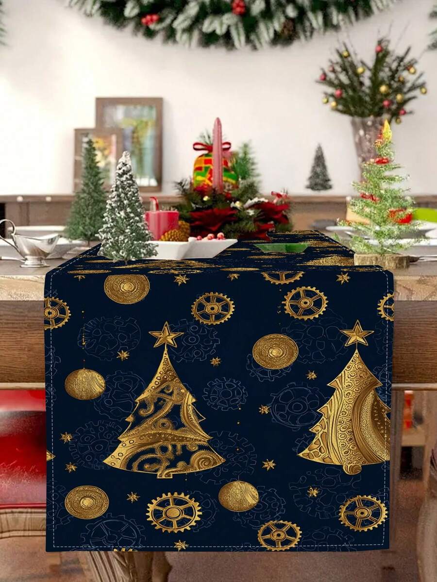 1 pieza Camino de mesa de pájaro azul navideño, Camino de mesa decoración navideña, Camino de mesa tipo lino navideño, Camino de mesa, Camino de mesa, 1 pieza Camino de mesa, 4 piezas Manteles individuales, 1 pieza Funda de cojín, 3 productos disponibles, Decoración del hogar de temporada para interiores/exteriores, Decoración del hogar de invierno, Decoración navideña, Decoración de habitación navideña, Decoración de fiesta navideña - Multicolor - Ver 1