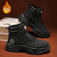 Boots Men's Shoes Autumn And Winter 2025 New High Help Work Shoes Anti-Slip Wear Thick Soled Casual Shoes Fashion Men With All Fashion Snow Shoes