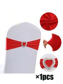 Heart-Shaped Buckle Sliding Elastic Chair Cover Strap, Universal Elastic Chair Strap, Suitable For Wedding Banquets, Event Parties, Wedding Celebrations, Party Banquets, Hotel Events, Ceremonies, Holiday And Birthday Decorations, Christmas, And Other Occasions.