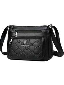 Women's PU Leather Middle-Aged Ladies Handbag, Mother Bag, New Design Shoulder Crossbody Bag, Mother-In-Law Bag, Multi-Functional Elegant Middle-Aged Ladies Handbag, Mother Bag, Mother-In-Law Bag, Soft Leather Shoulder Crossbody Bag - Multicolor - View 15